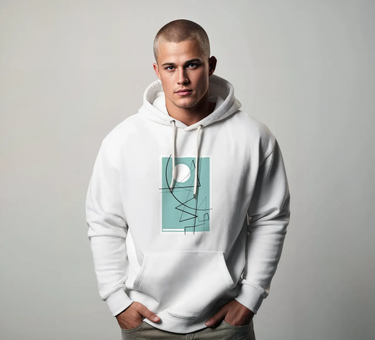 Angular Lines No 20 felpa con cappuccio da treechild