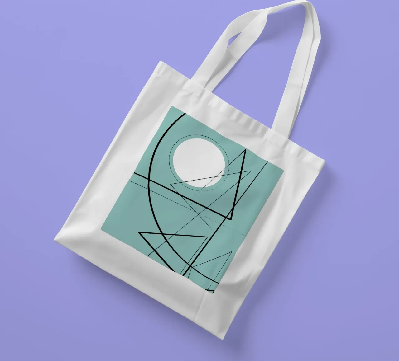 Angular Lines No 20 borsa in juta da treechild