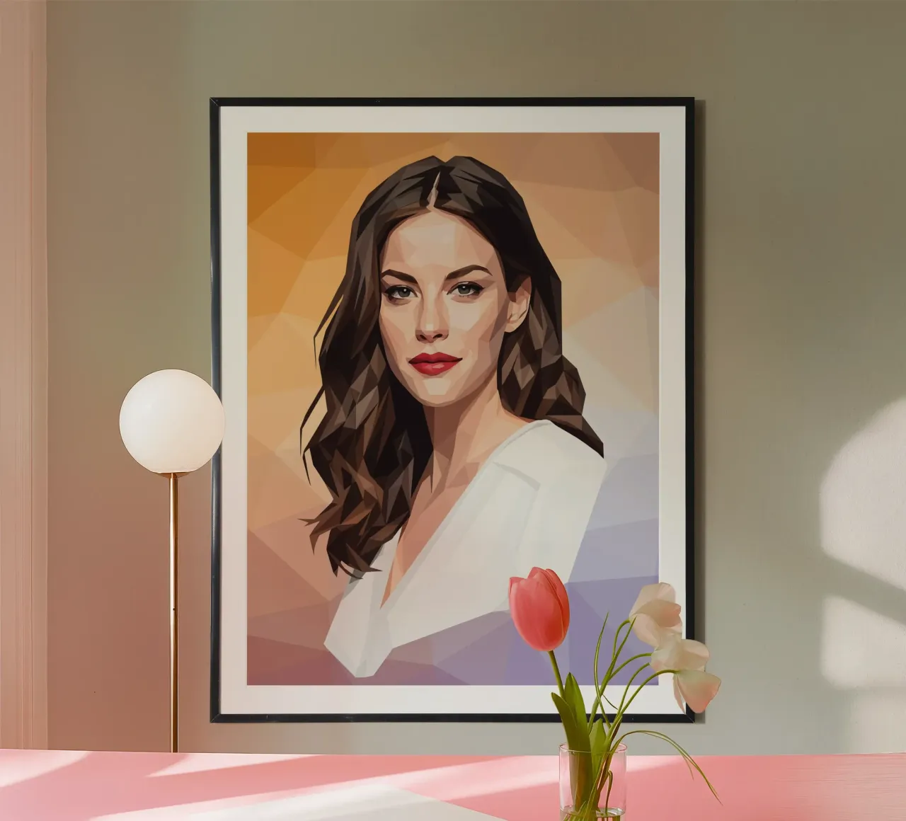 Liv Tyler Lowpoly poster da Low Profile