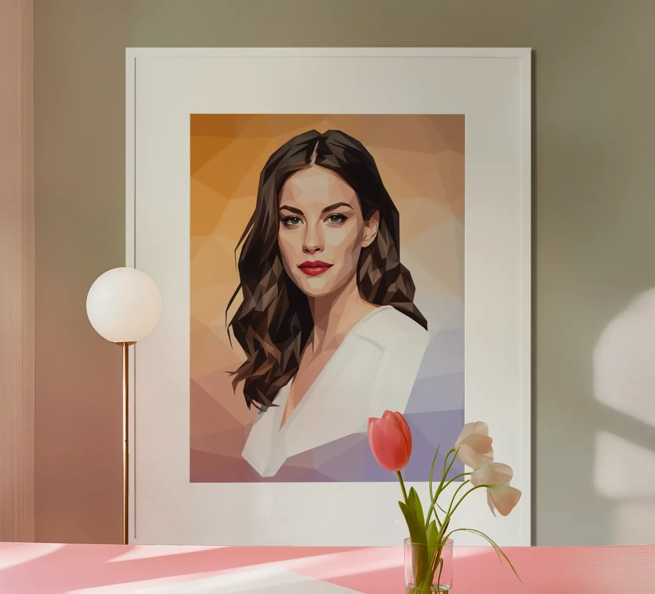 Liv Tyler Lowpoly poster da Low Profile