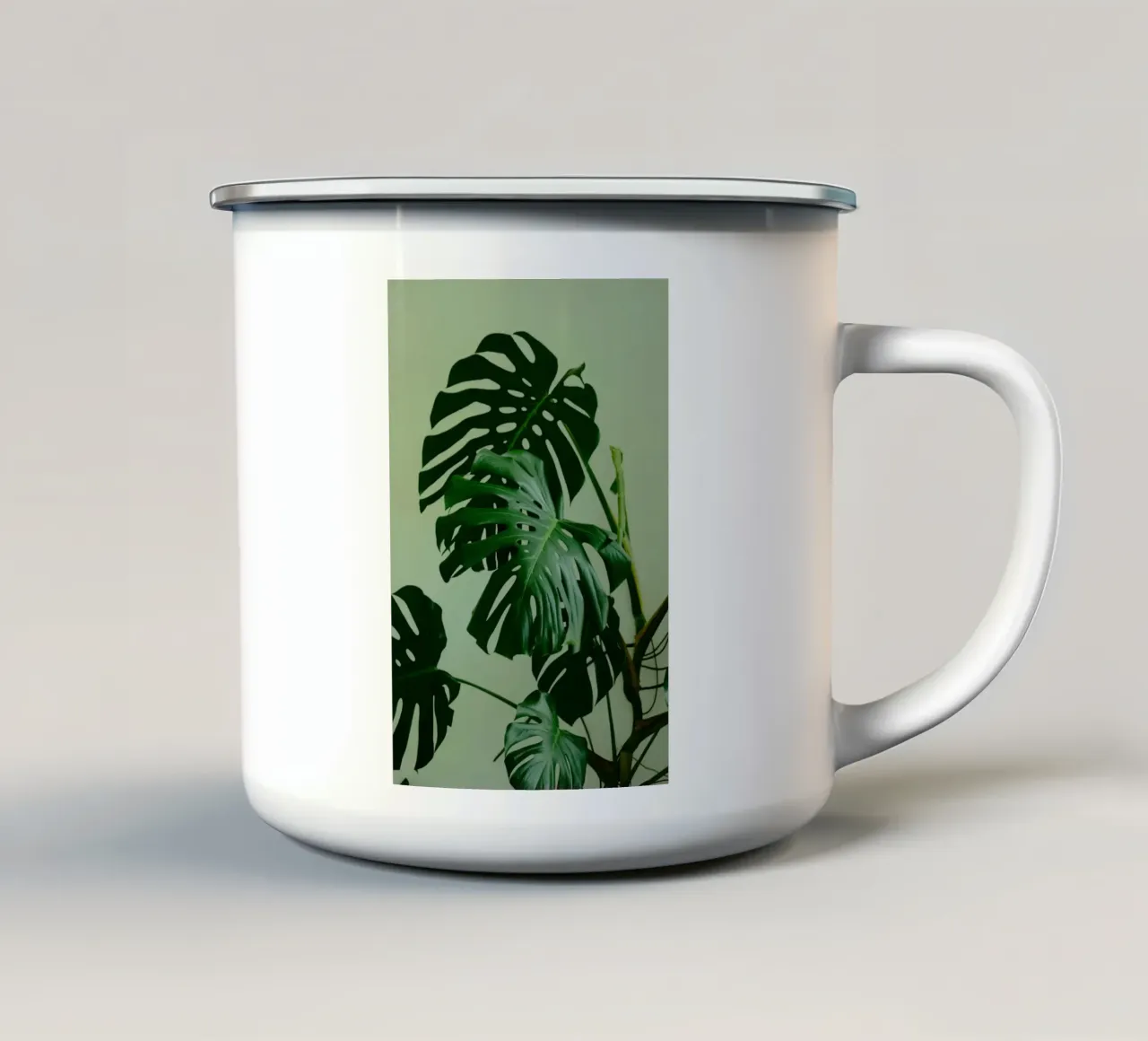 Monstera Elegance sudamericana tazza in smalto da Nature's Palette