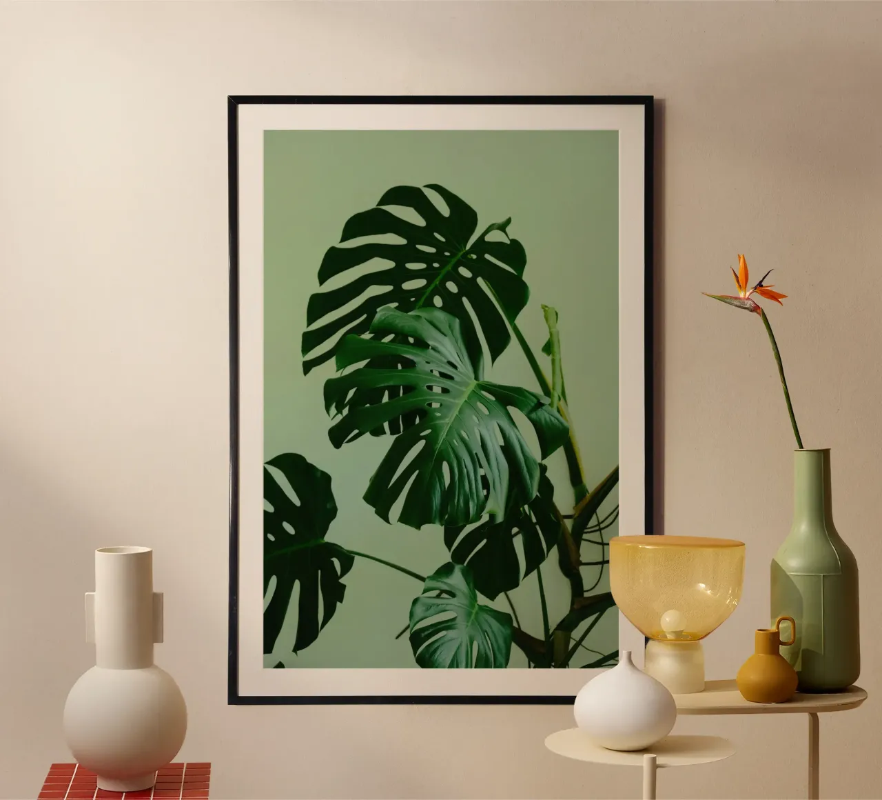 Monstera Elegance sudamericana poster con telaio in plastica da Nature's Palette