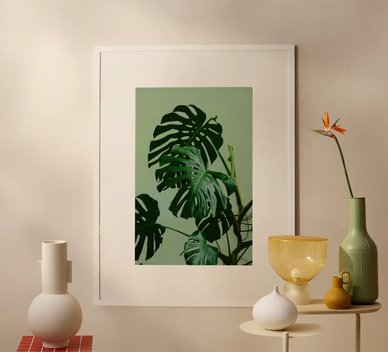 Monstera Elegance sudamericana poster con telaio in plastica da Nature's Palette