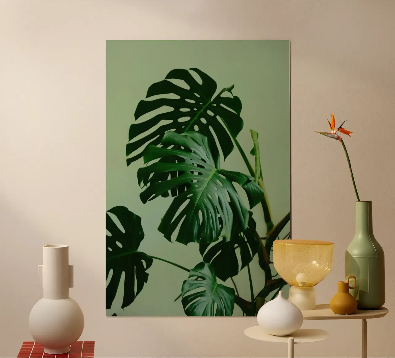 Monstera Elegance sudamericana poster con telaio in plastica da Nature's Palette