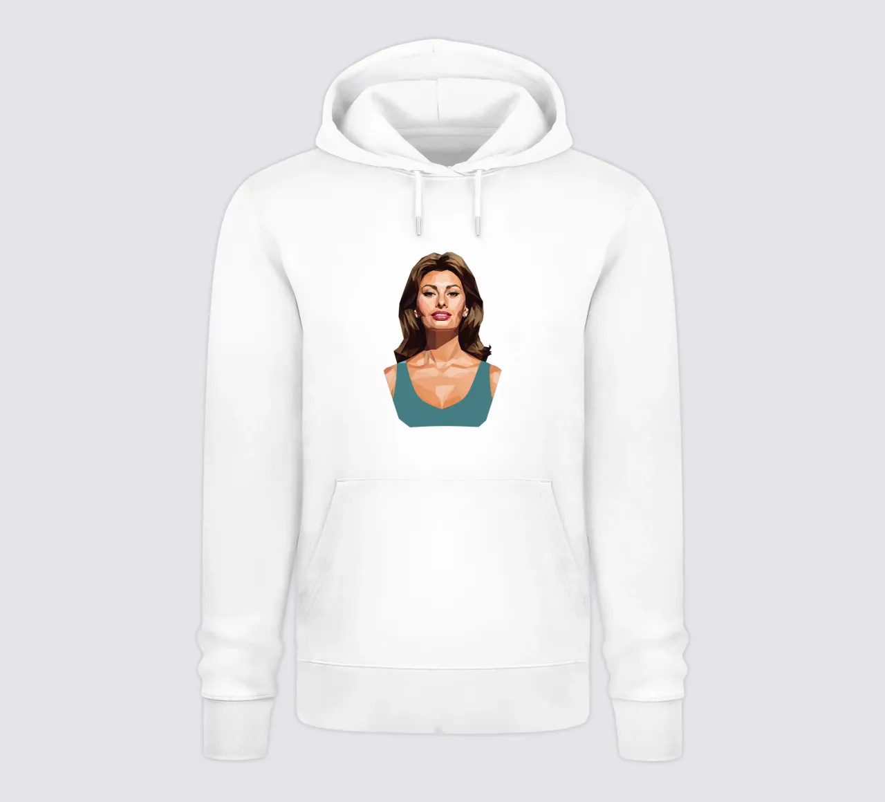Sophia Loren Lowpoly felpa con cappuccio da Low Profile