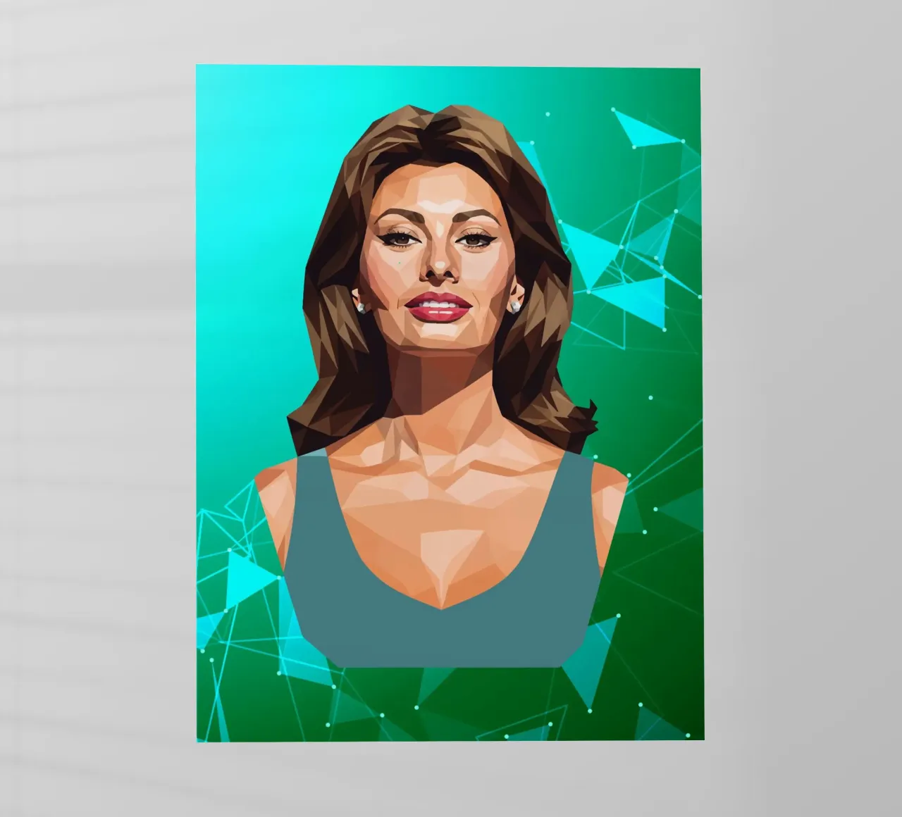 Sophia Loren Lowpoly pellicola backlit da Low Profile