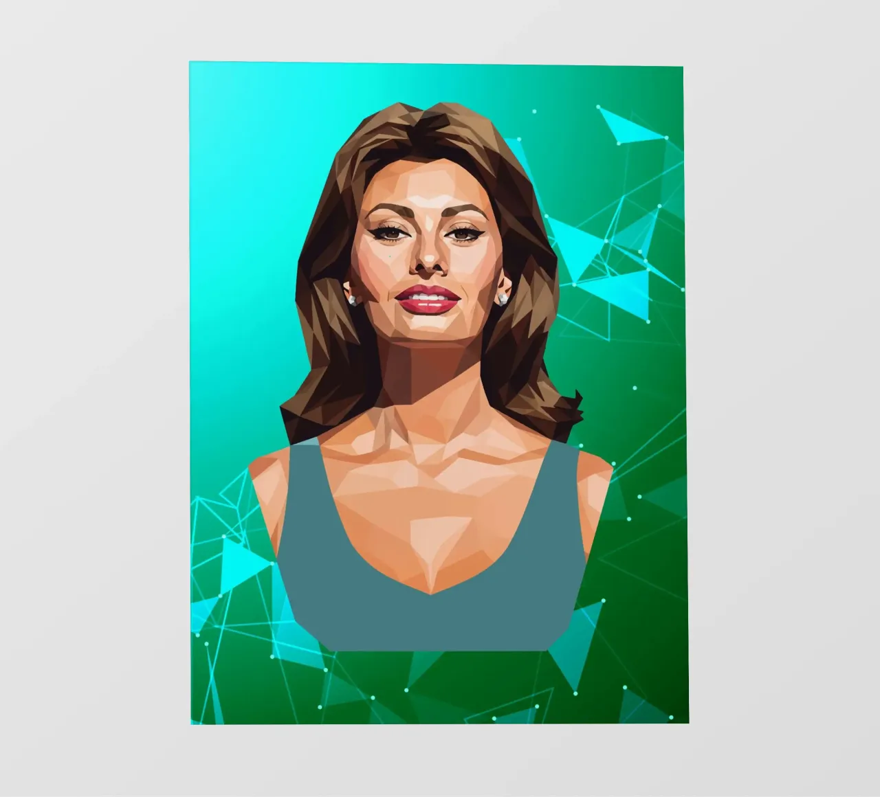 Sophia Loren Lowpoly pellicola backlit da Low Profile