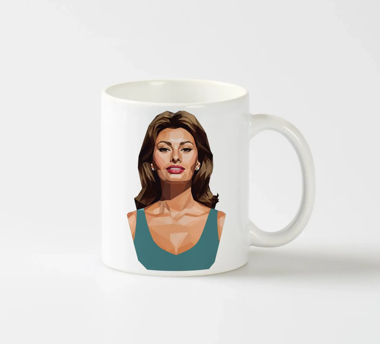 Sophia Loren Lowpoly tazza in ceramica da Low Profile