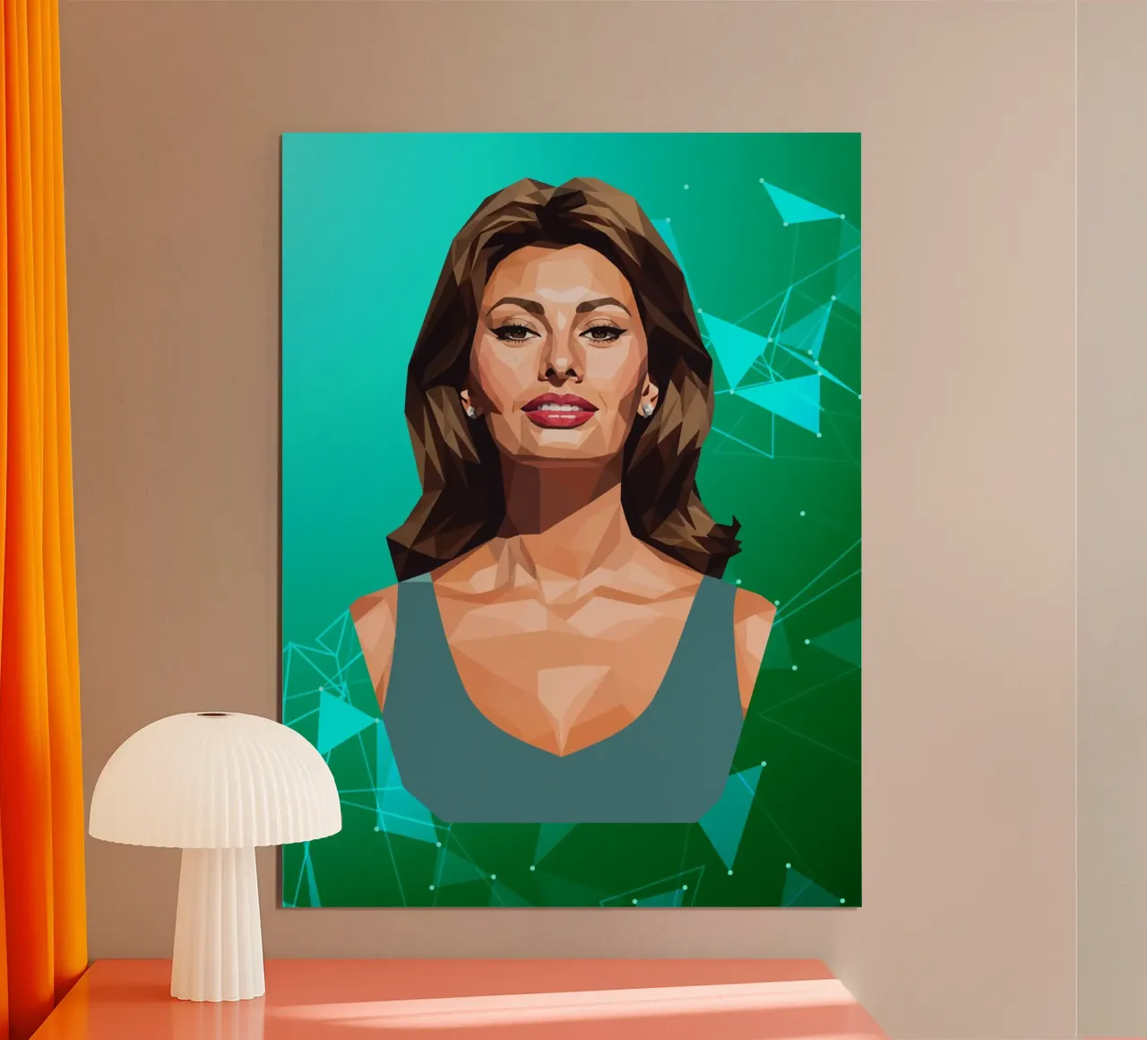 Sophia Loren Lowpoly poster da Low Profile