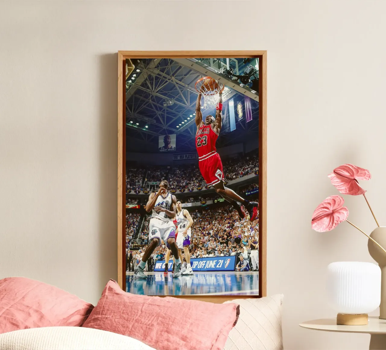 Jordan Slamdunk canvas met Baklijst van bernar shop