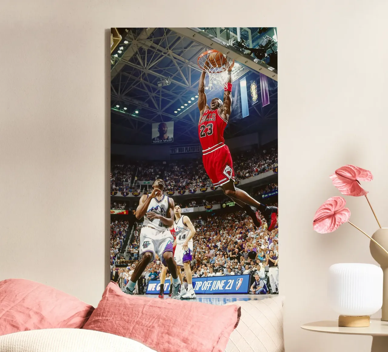 Jordan Slamdunk canvas met Baklijst van bernar shop