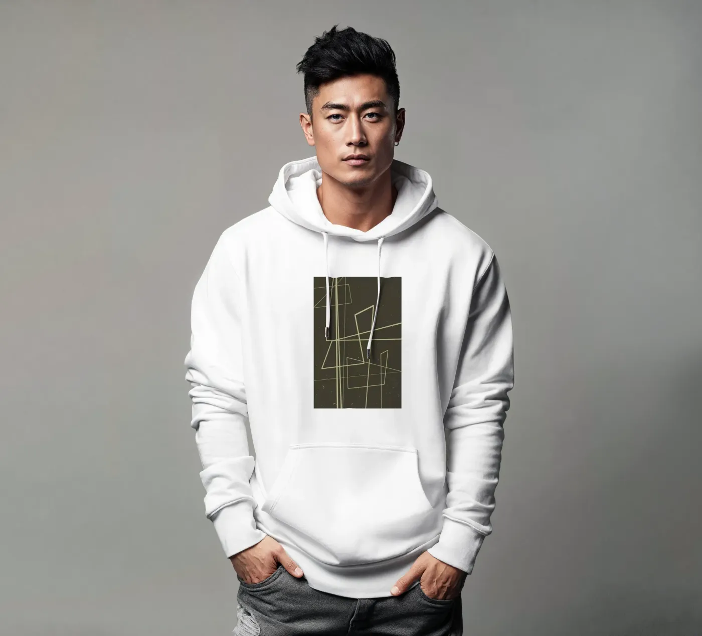 Angular Lines No 7 sweat à capuche de treechild