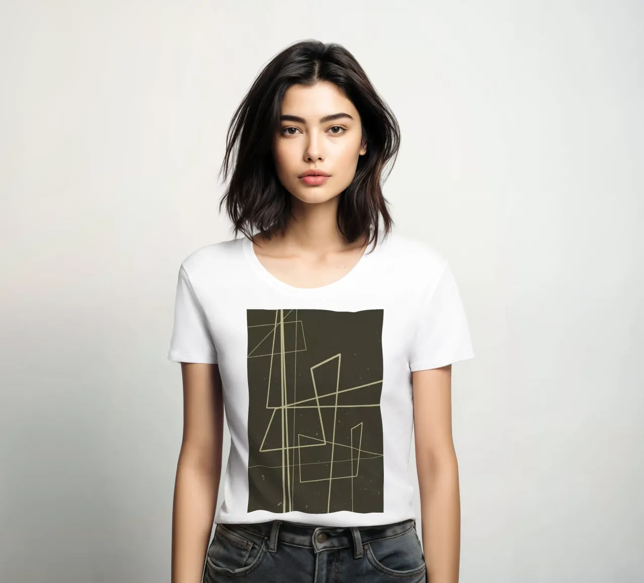 Angular Lines No 7 women's fitted t-shirt by treechild