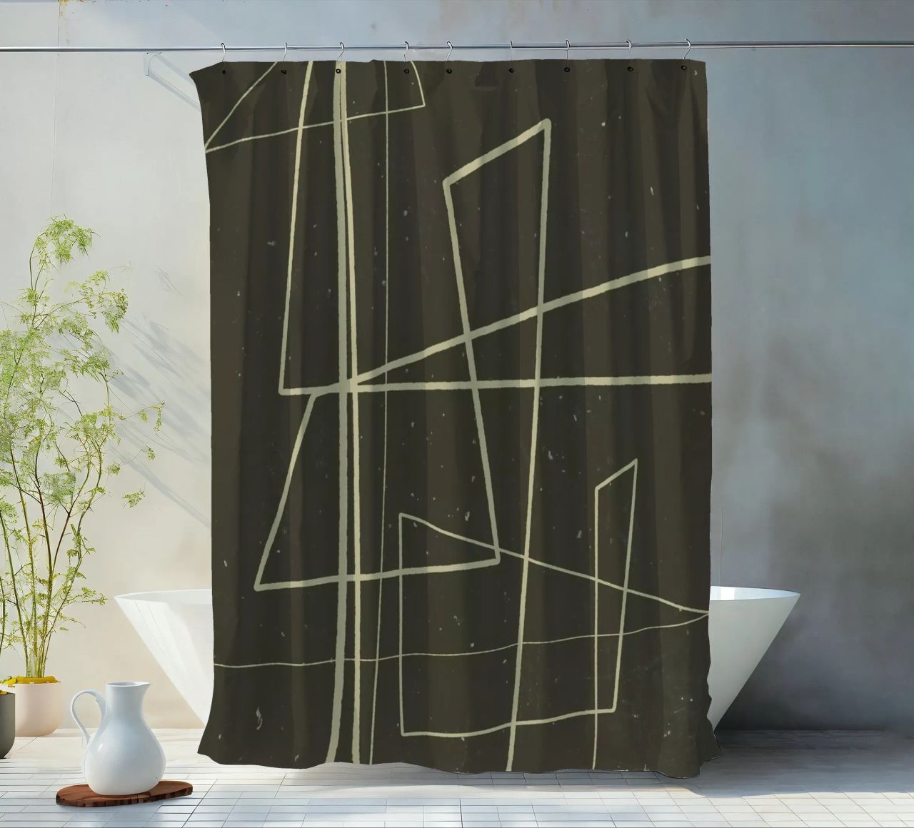 Angular Lines No 7 tenda da doccia da treechild