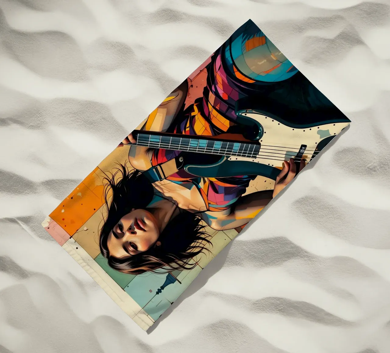 Donna e basso telo mare da Massimo Frascogna