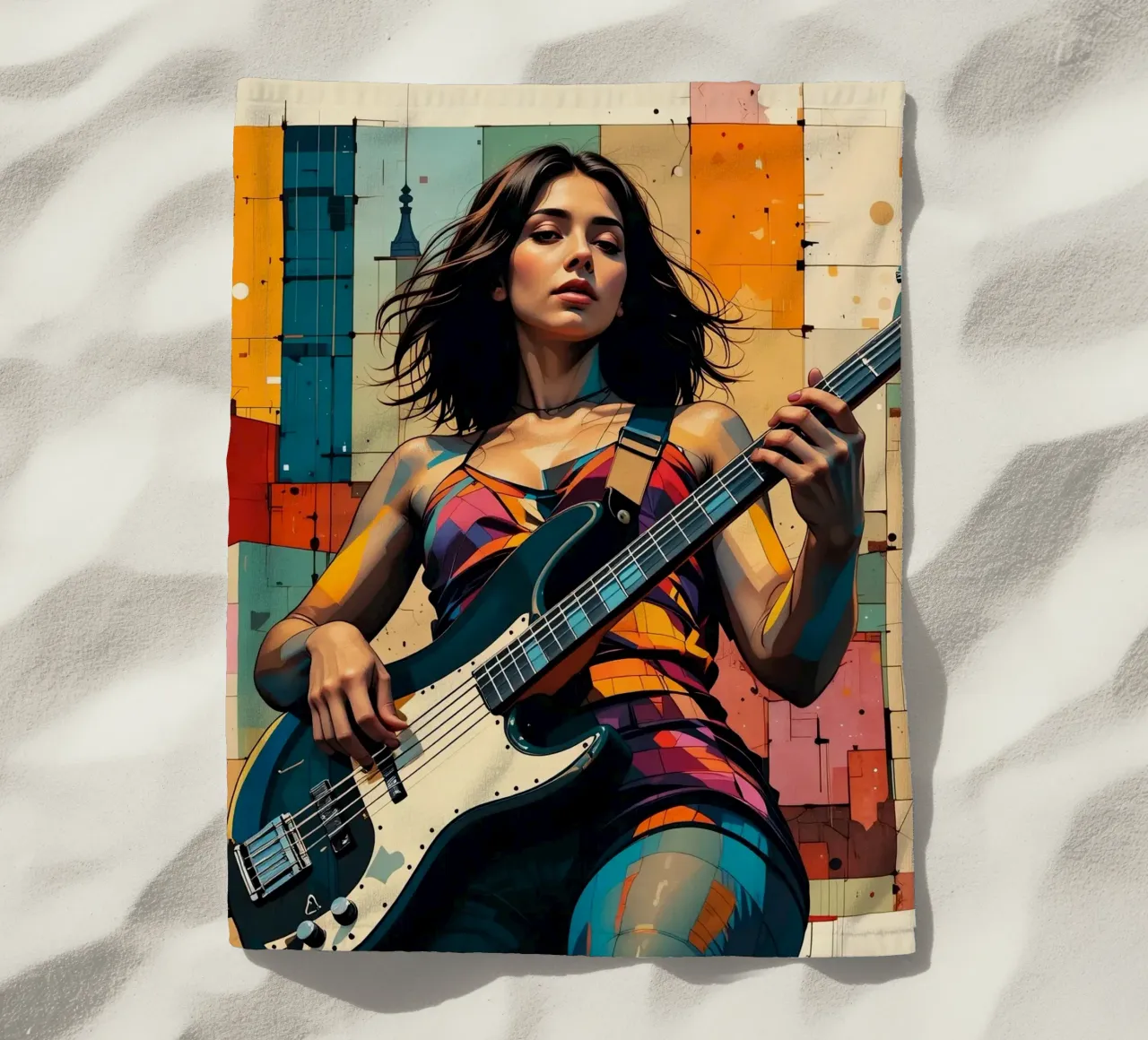 Donna e basso telo mare da Massimo Frascogna