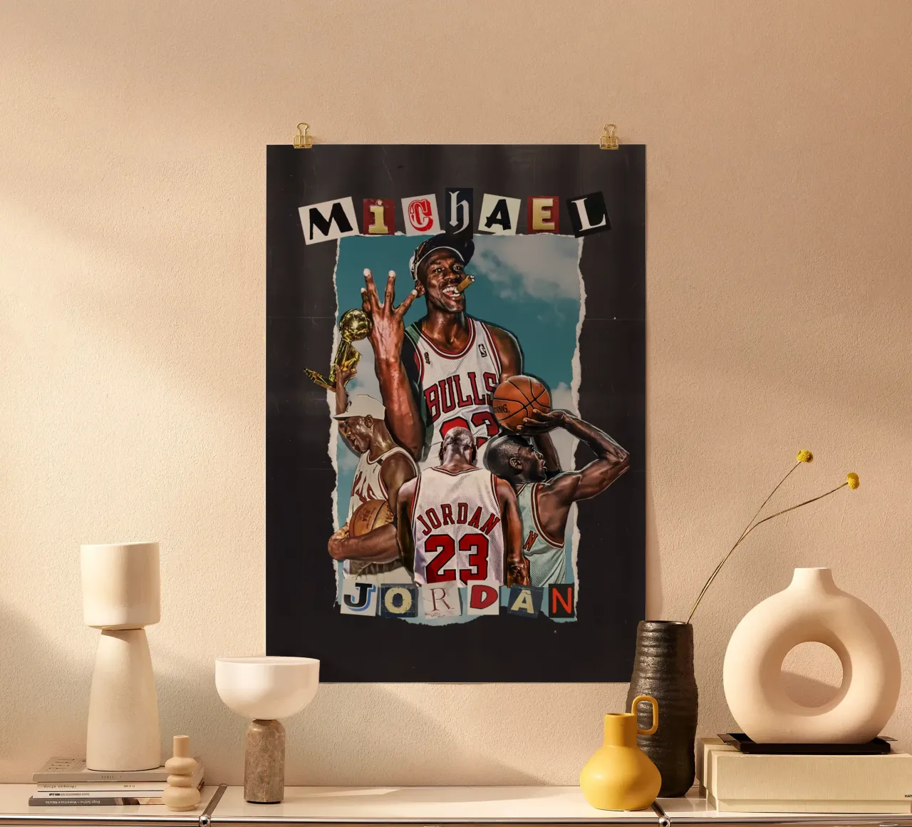 Michael Jordan poster con telaio in alluminio da bernar shop