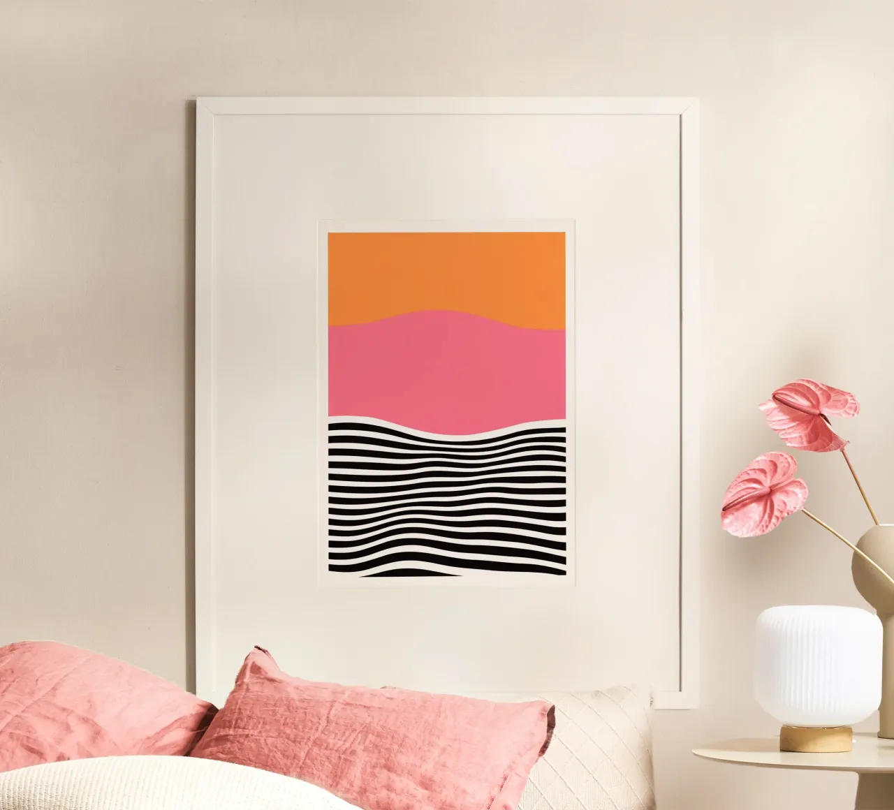 color gradient curve line poster by hamily