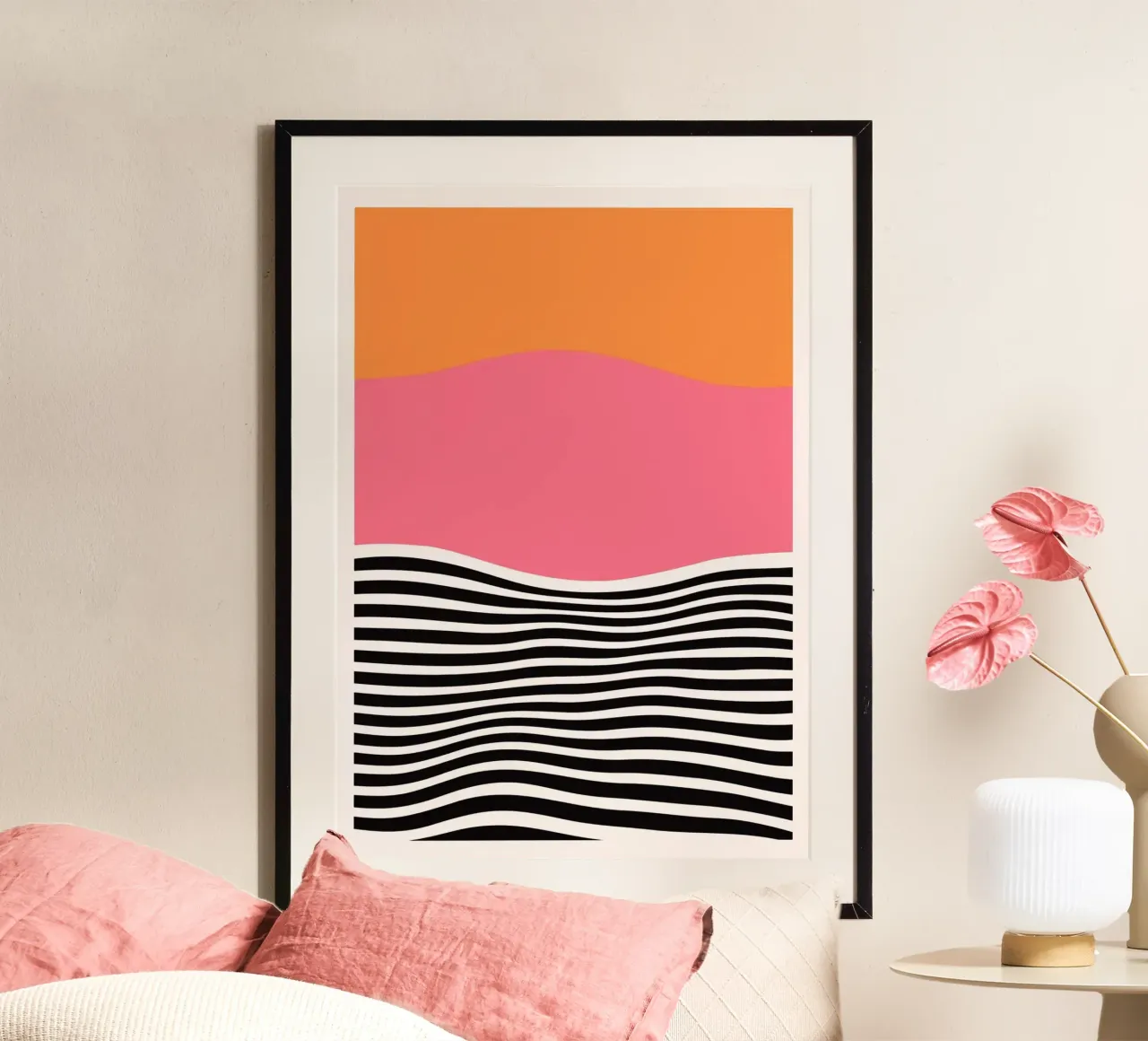 color gradient curve line poster by hamily