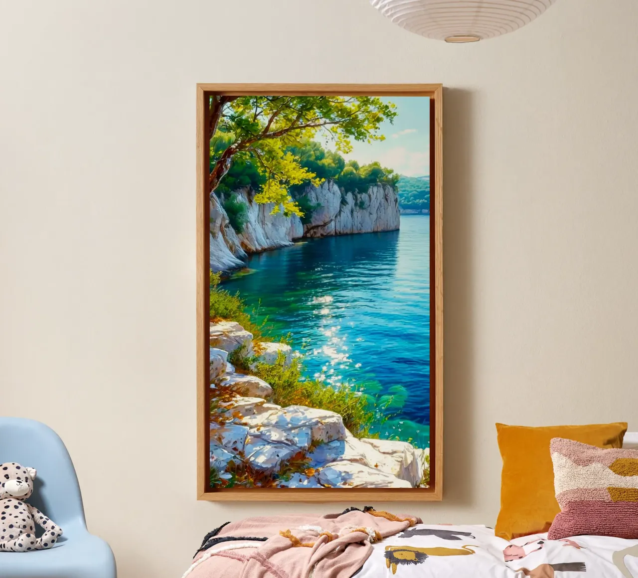 curve land ocean tela con Cornice a cassetta da melts