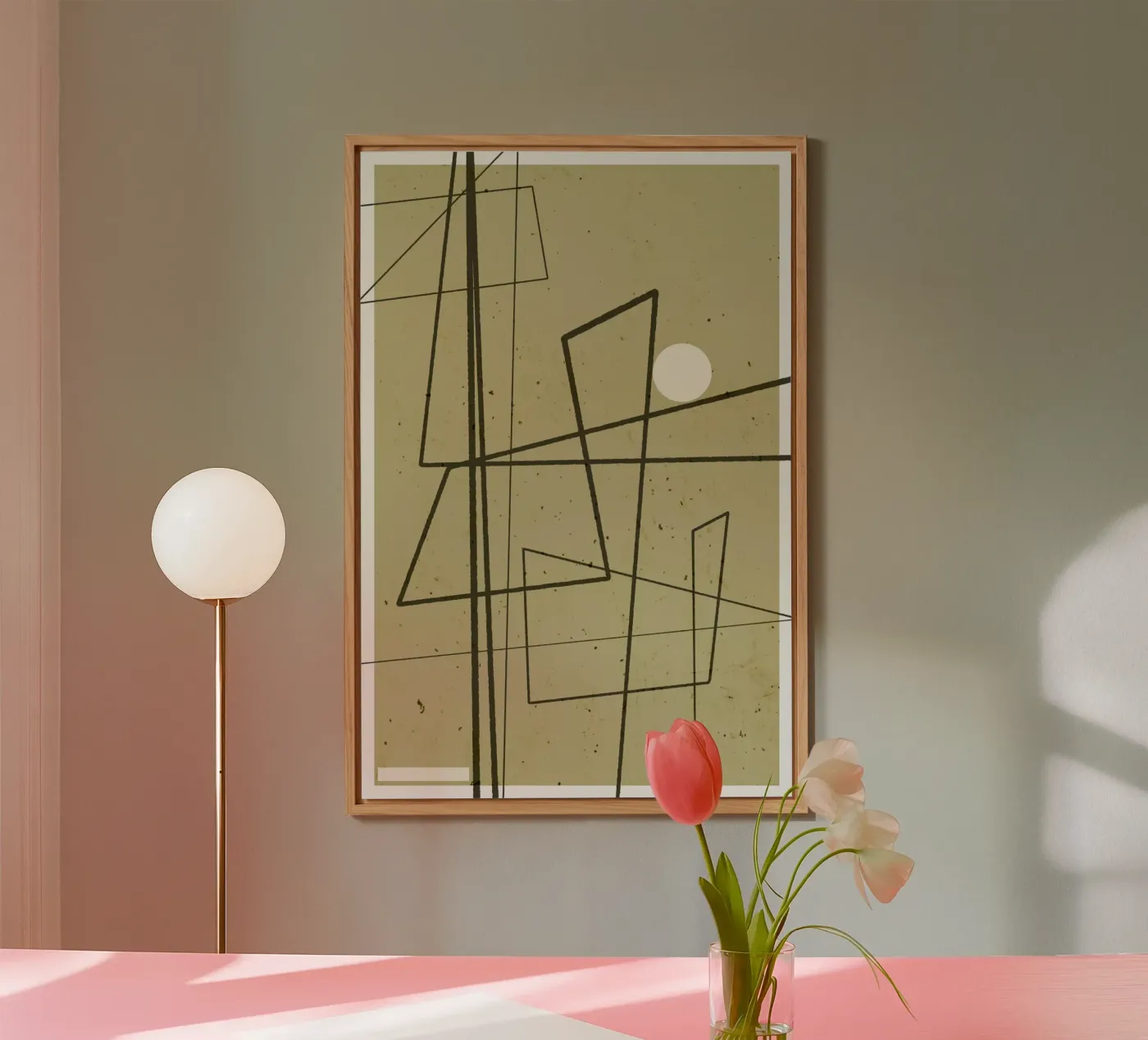 Angular Lines No 9 forex-plaat van treechild