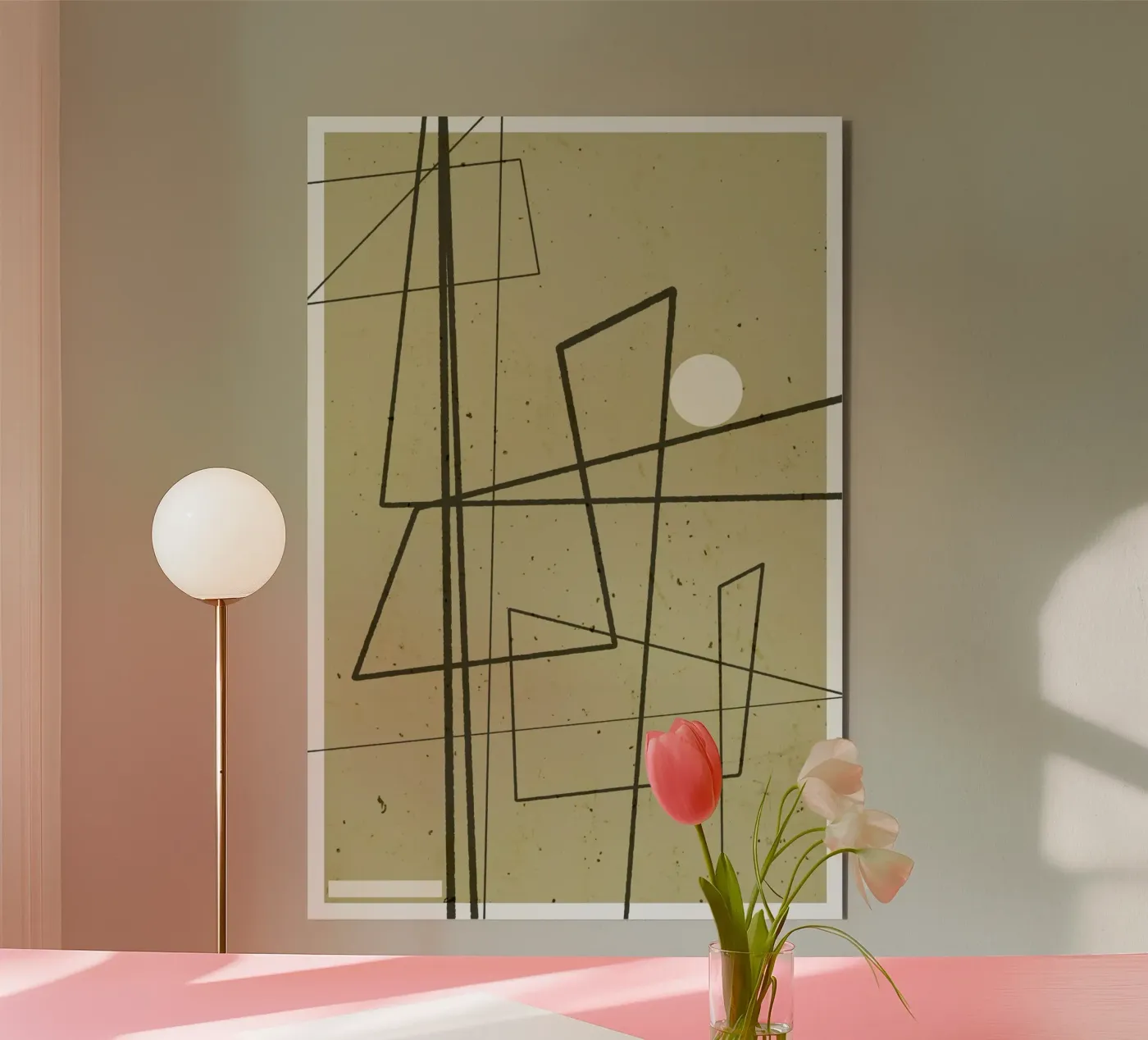 Angular Lines No 9 forex-plaat van treechild