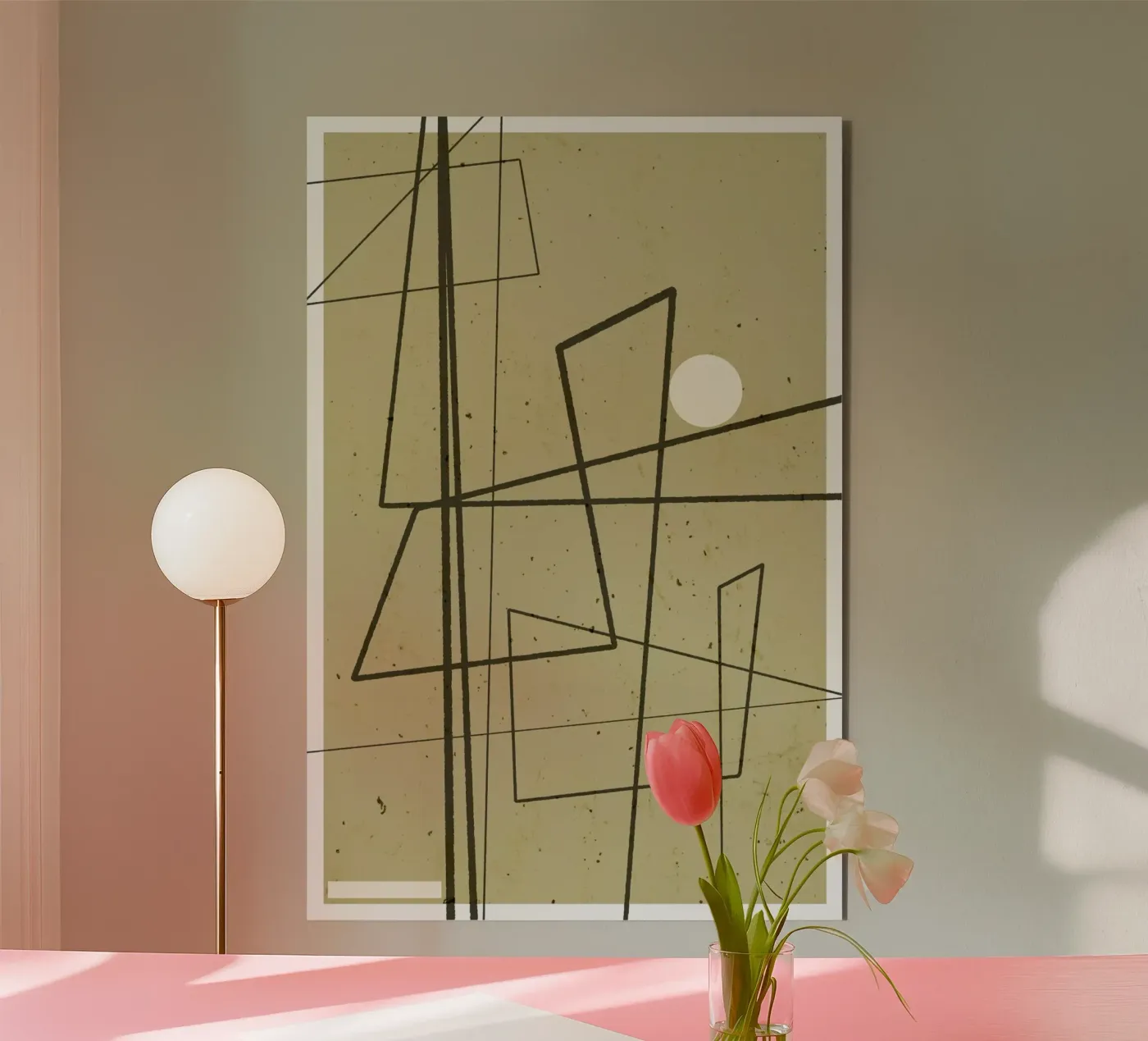 Angular Lines No 9 forex-plaat van treechild