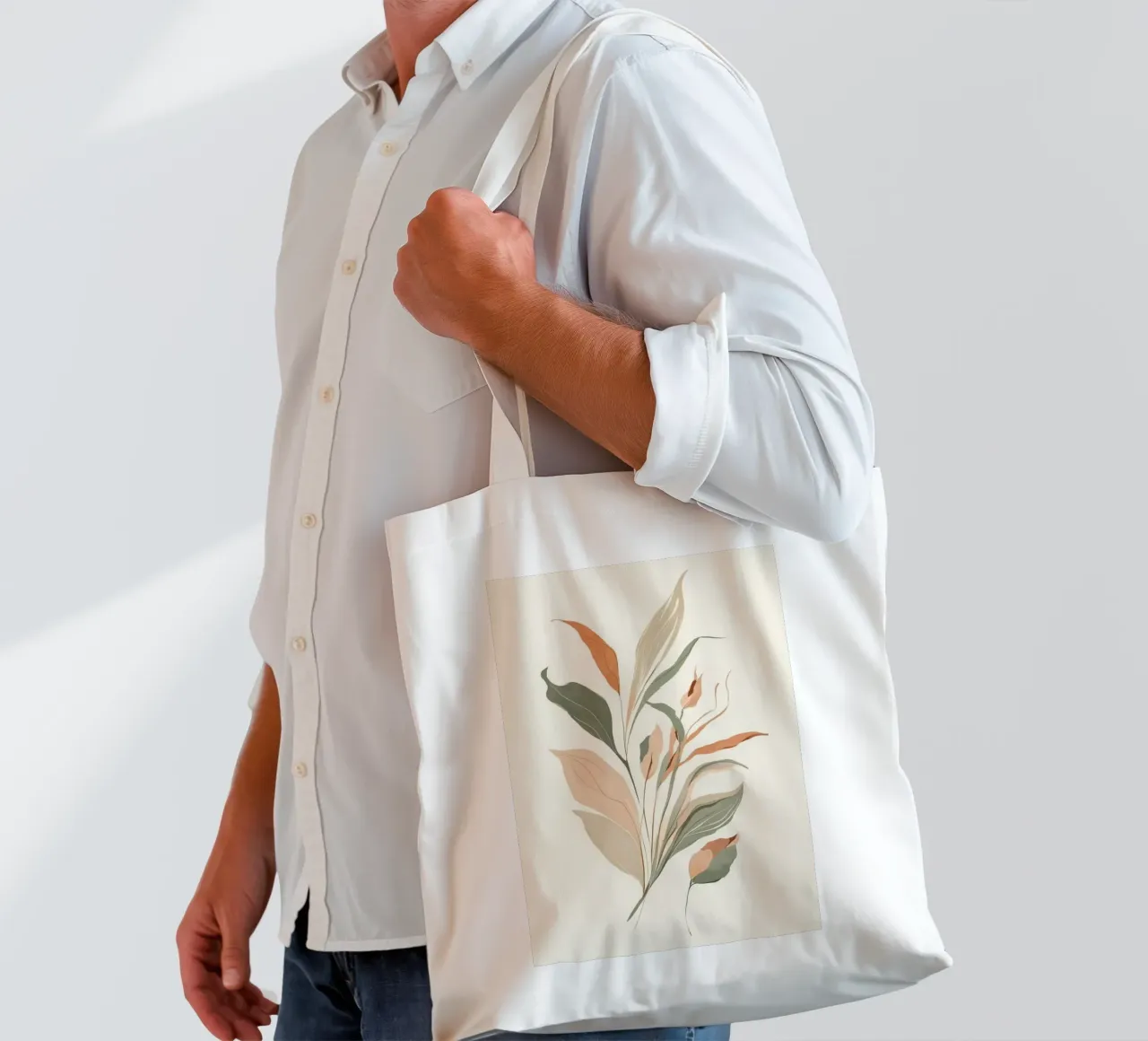 minimal leaf branch borsa in juta da melts