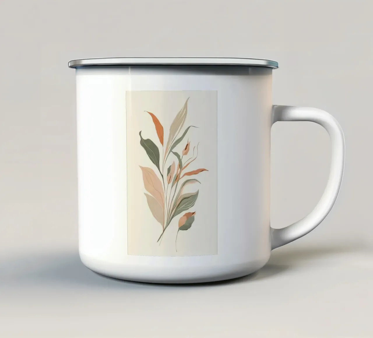 minimal leaf branch tazza in smalto da melts