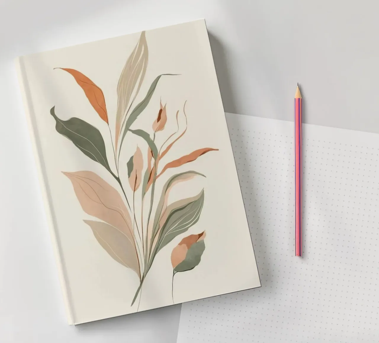 minimal leaf branch notebook by melts