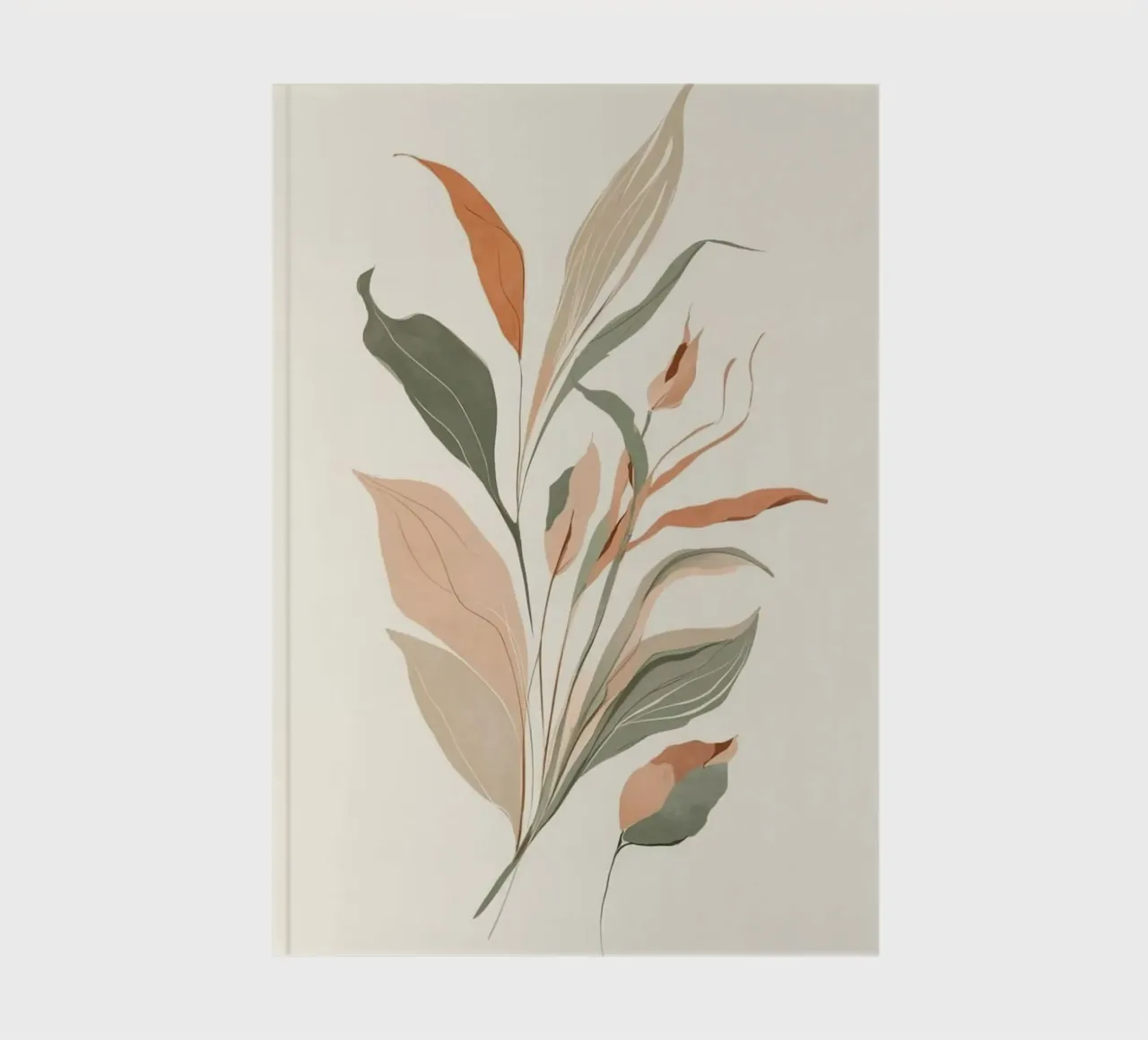 minimal leaf branch notebook by melts