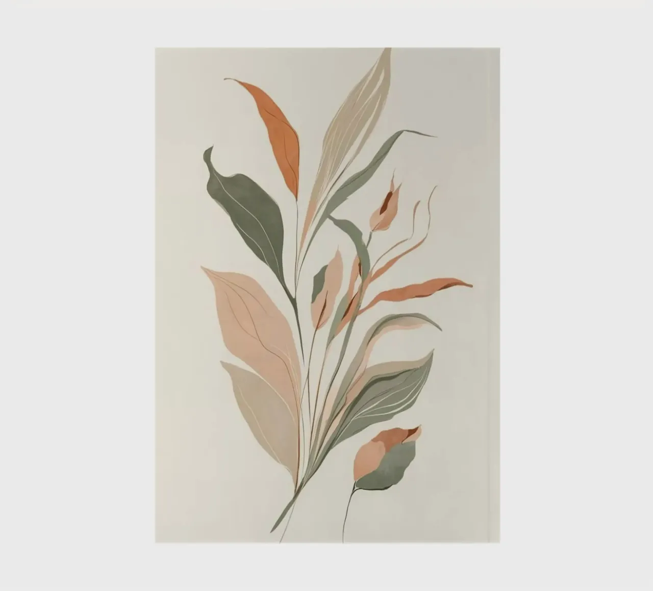 minimal leaf branch notebook by melts