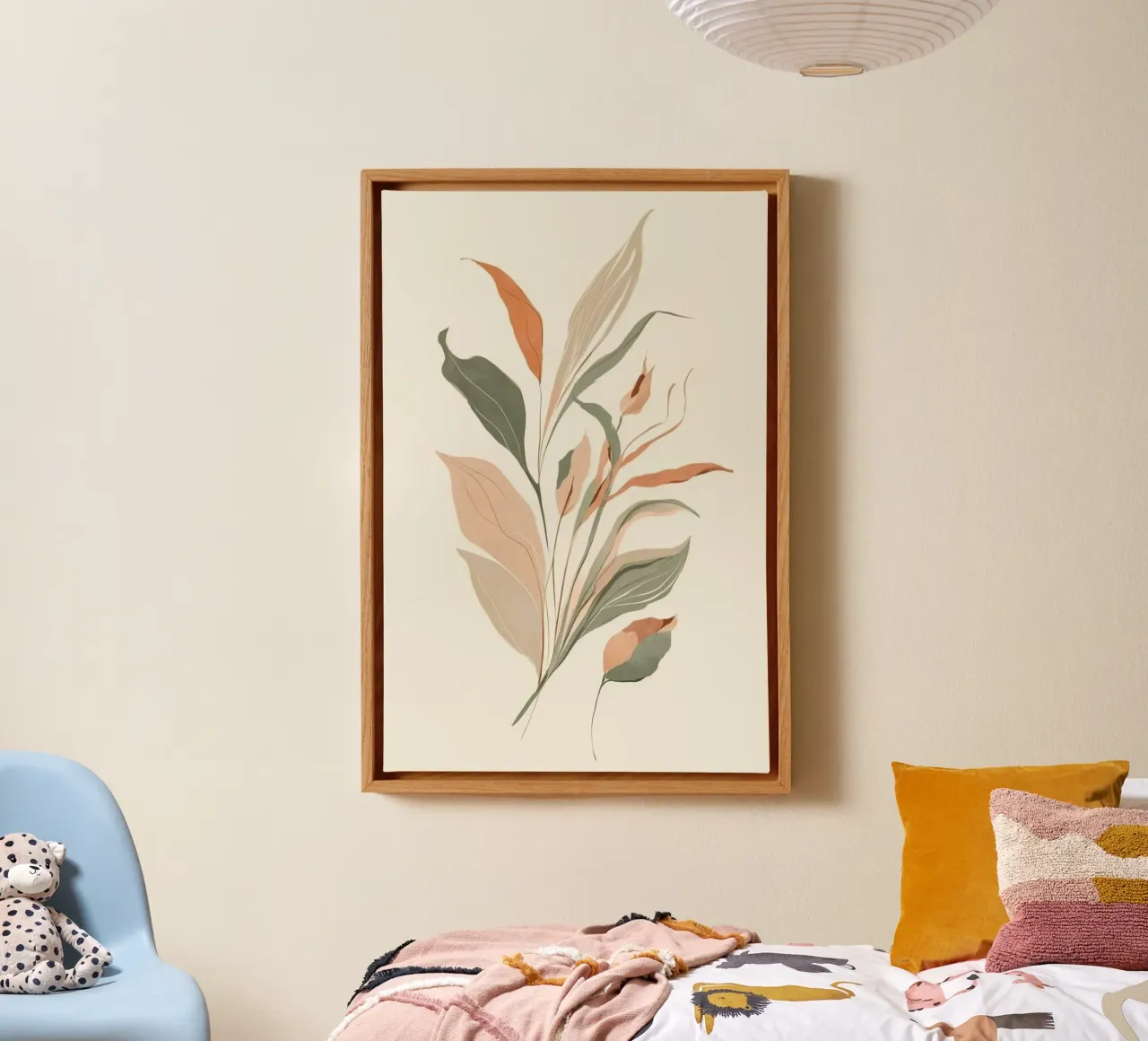 minimal leaf branch tela con Cornice a cassetta da melts