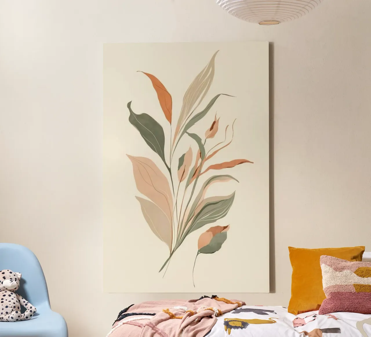 minimal leaf branch tela con Cornice a cassetta da melts