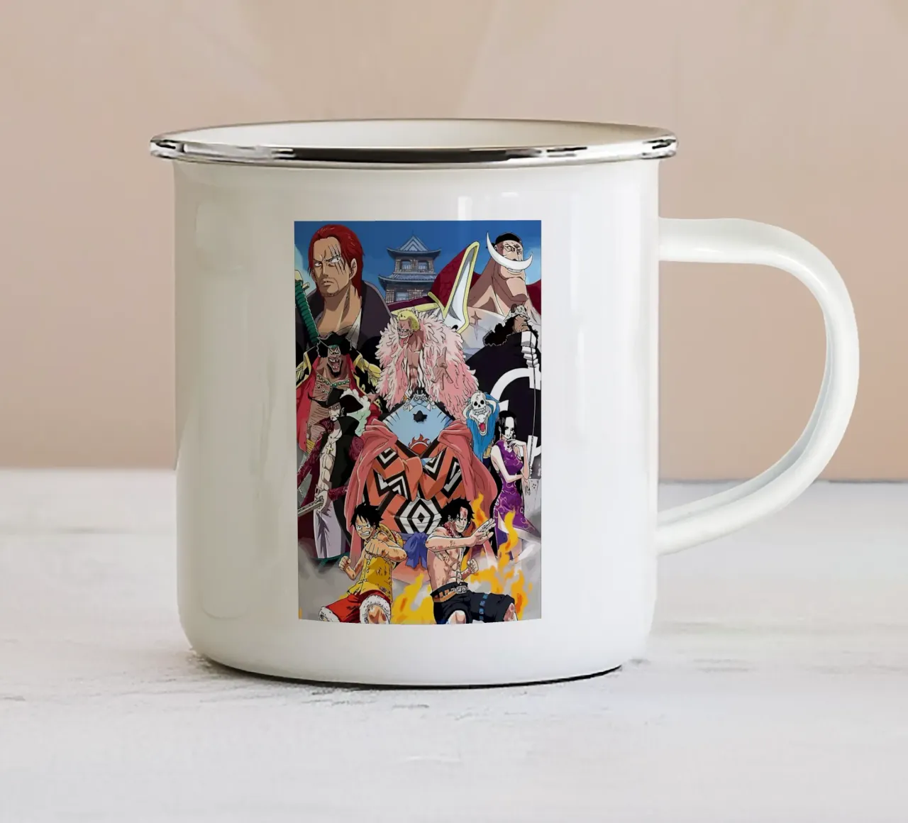 One Piece Characters tazza in smalto da Dumery Art