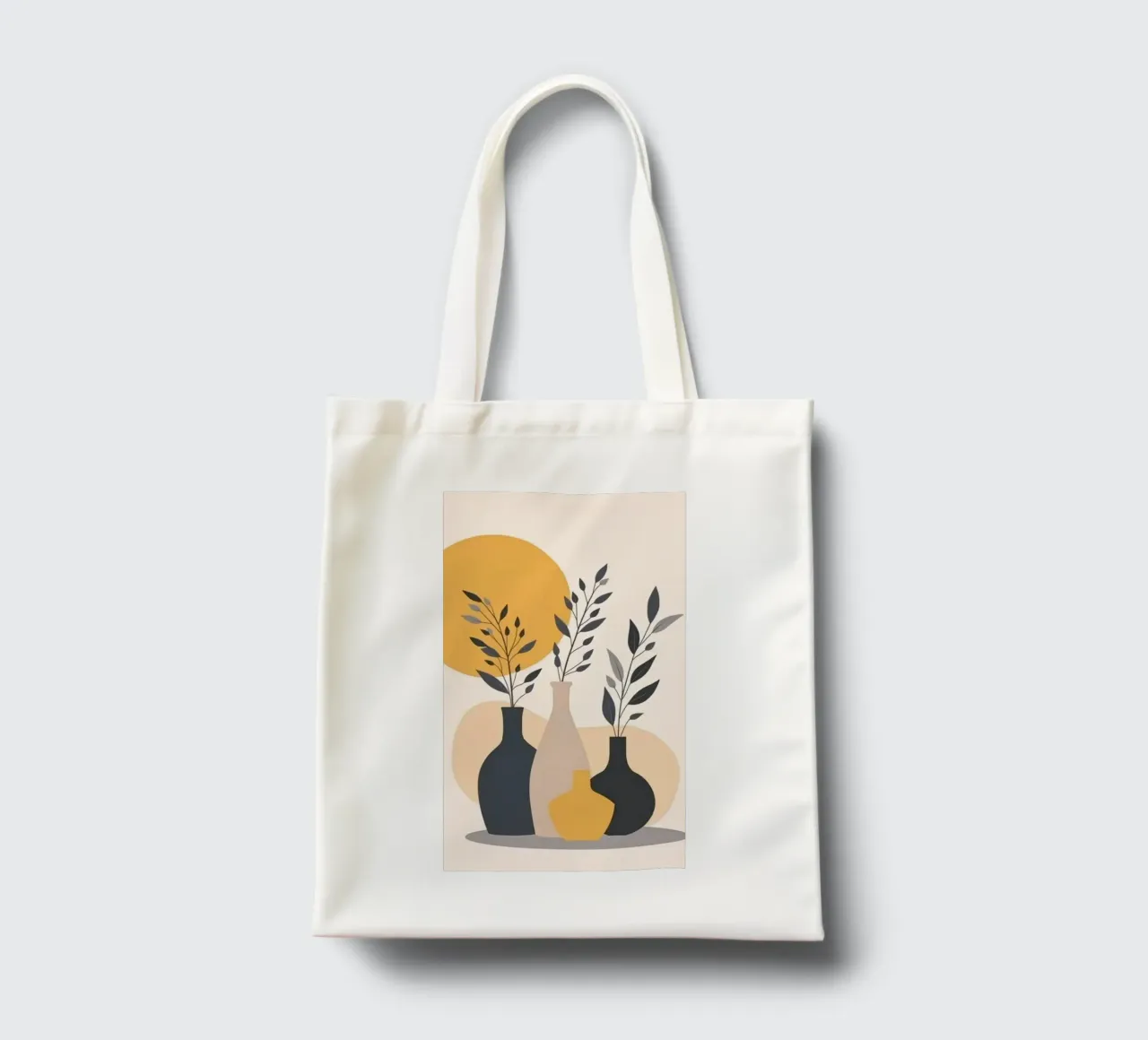 vase with branch borsa in juta da melts
