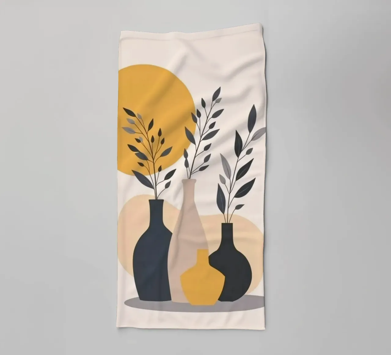 vase with branch asciugamano da bagno da melts