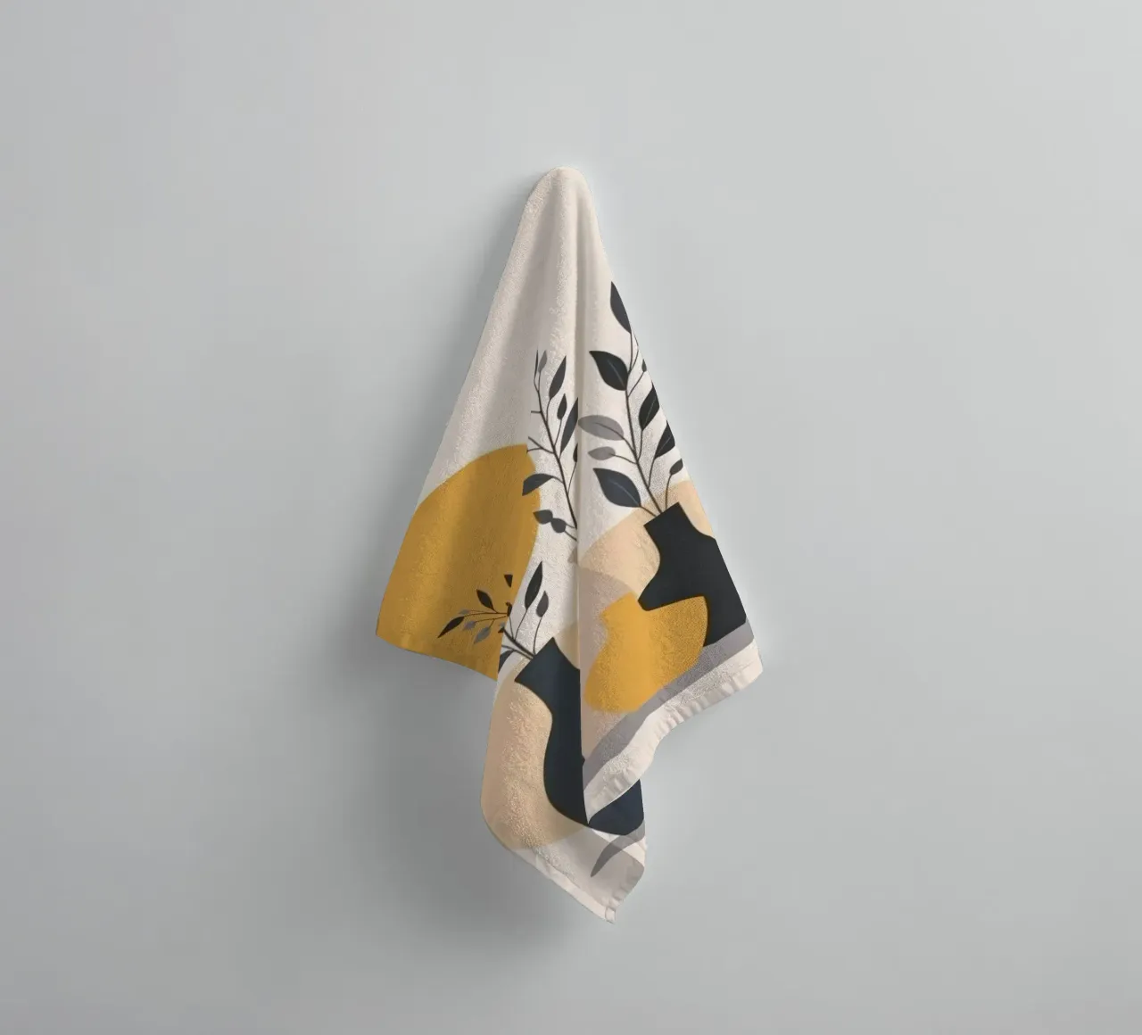 vase with branch asciugamano da bagno da melts