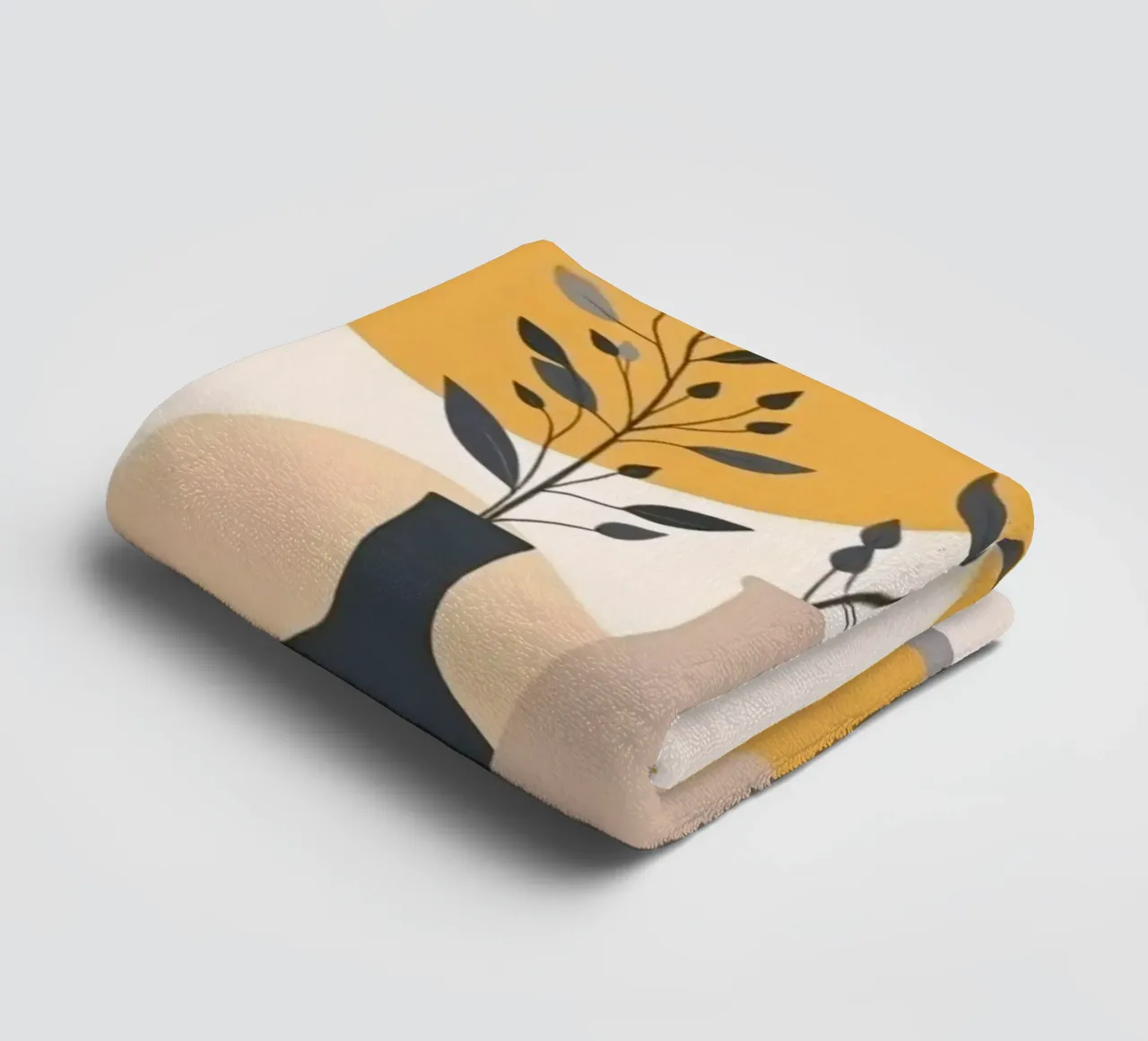 vase with branch asciugamano da bagno da melts