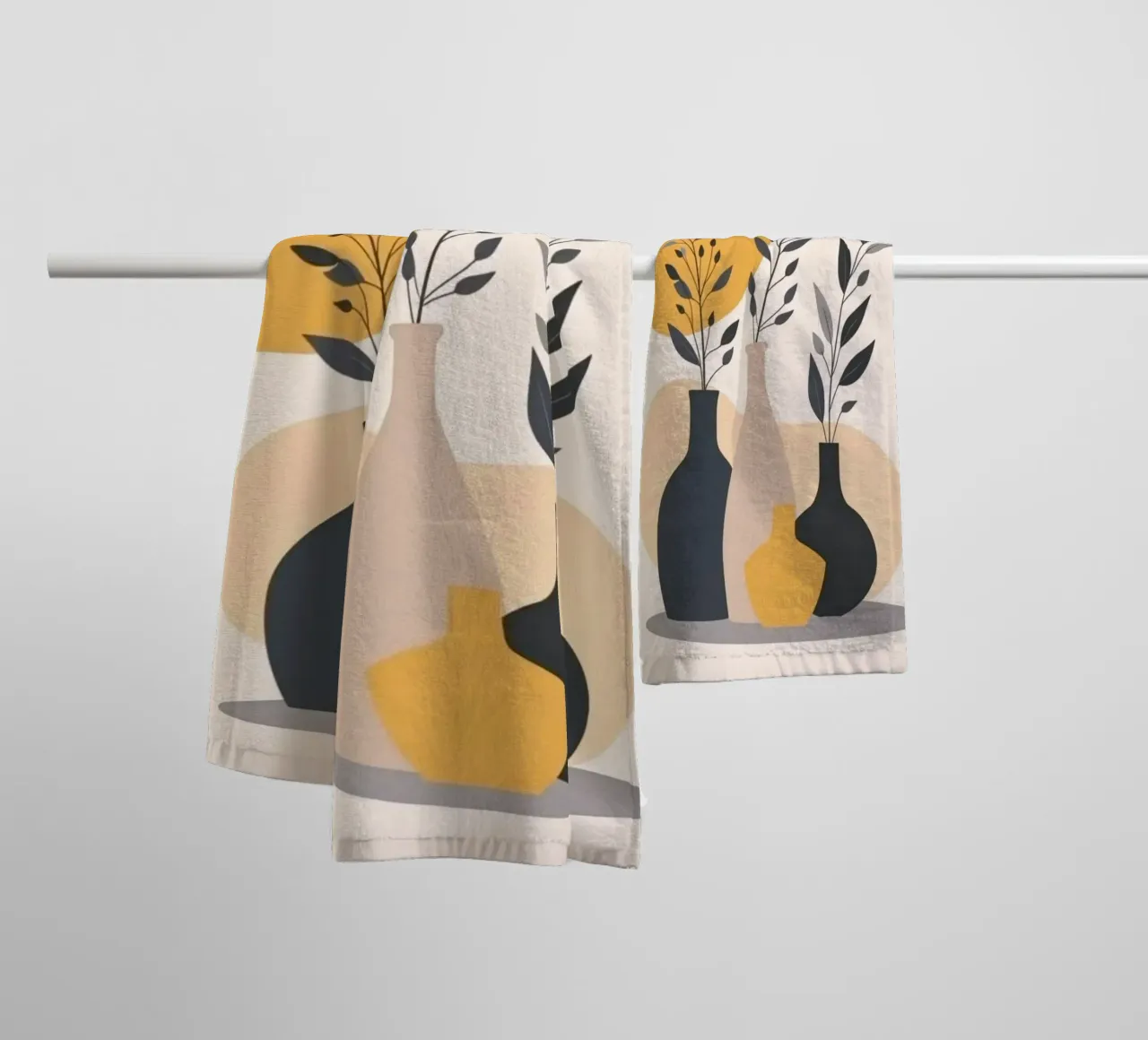 vase with branch asciugamano da bagno da melts