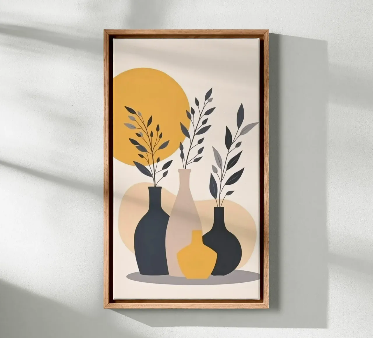 vase with branch tela con Cornice a cassetta da melts