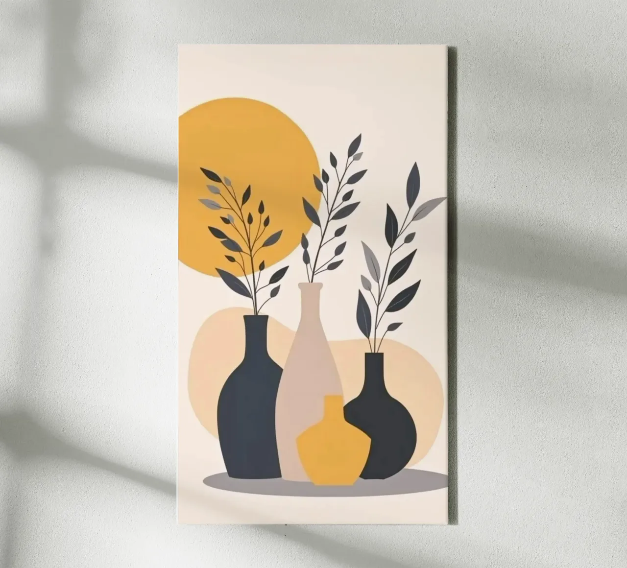 vase with branch tela con Cornice a cassetta da melts