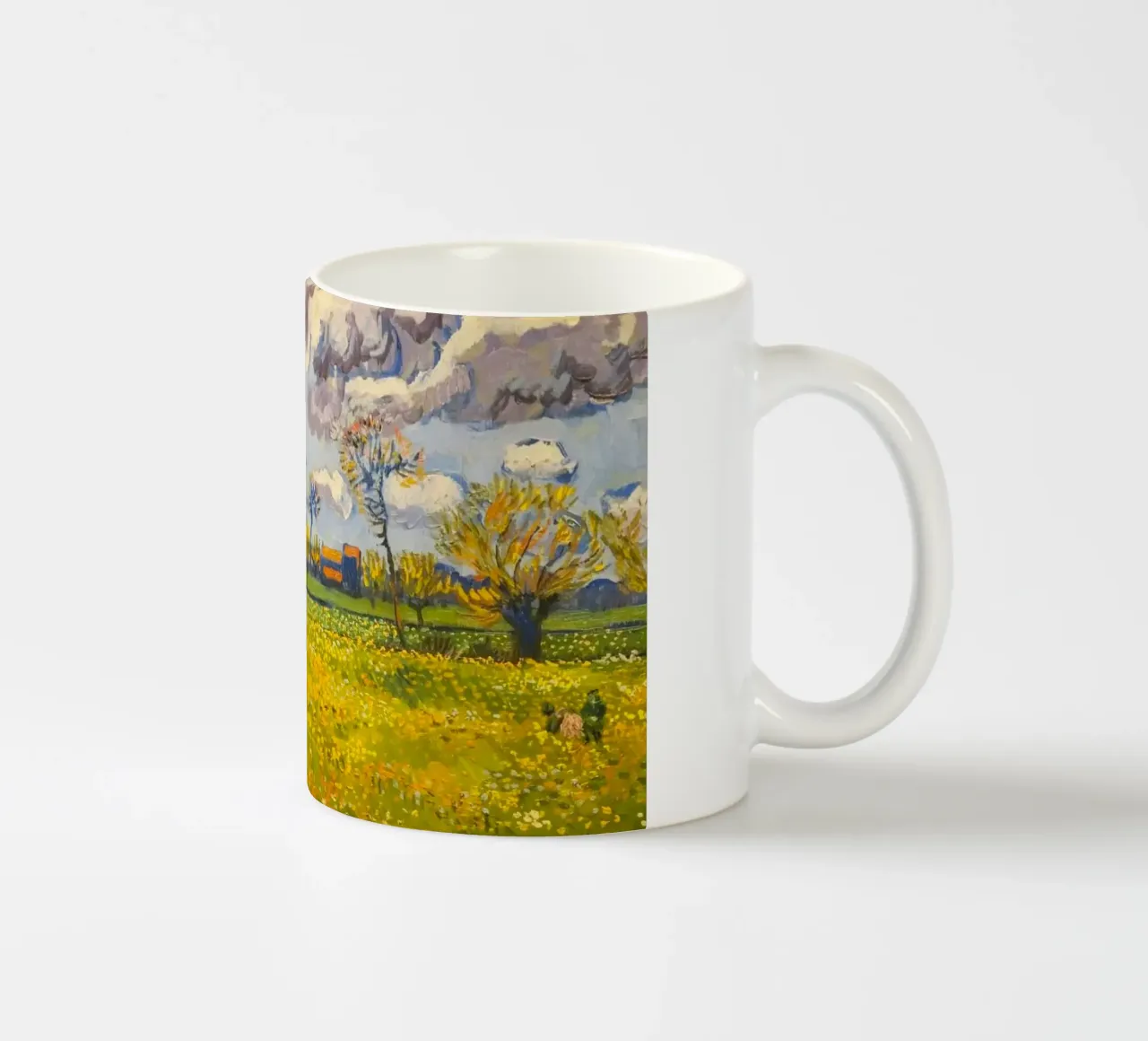 field with cloudy sun tazza in ceramica da melts