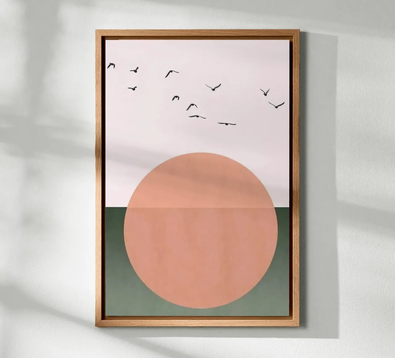 birds with sunset shadow tela con Cornice a cassetta da melts