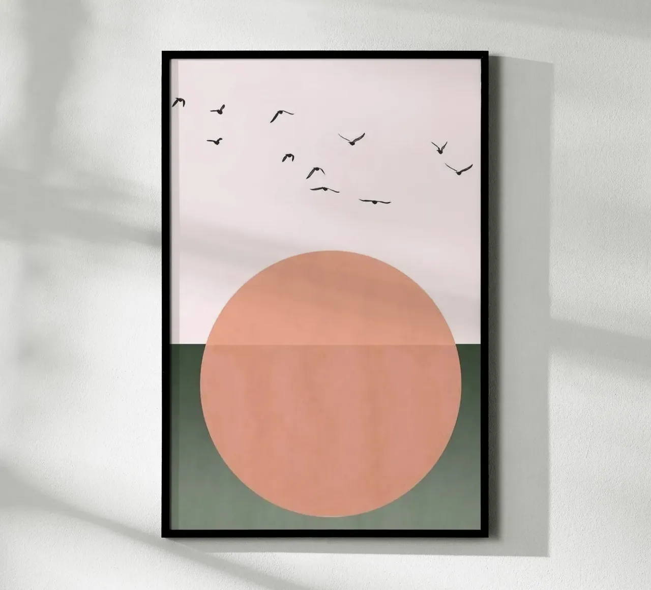birds with sunset shadow poster da melts