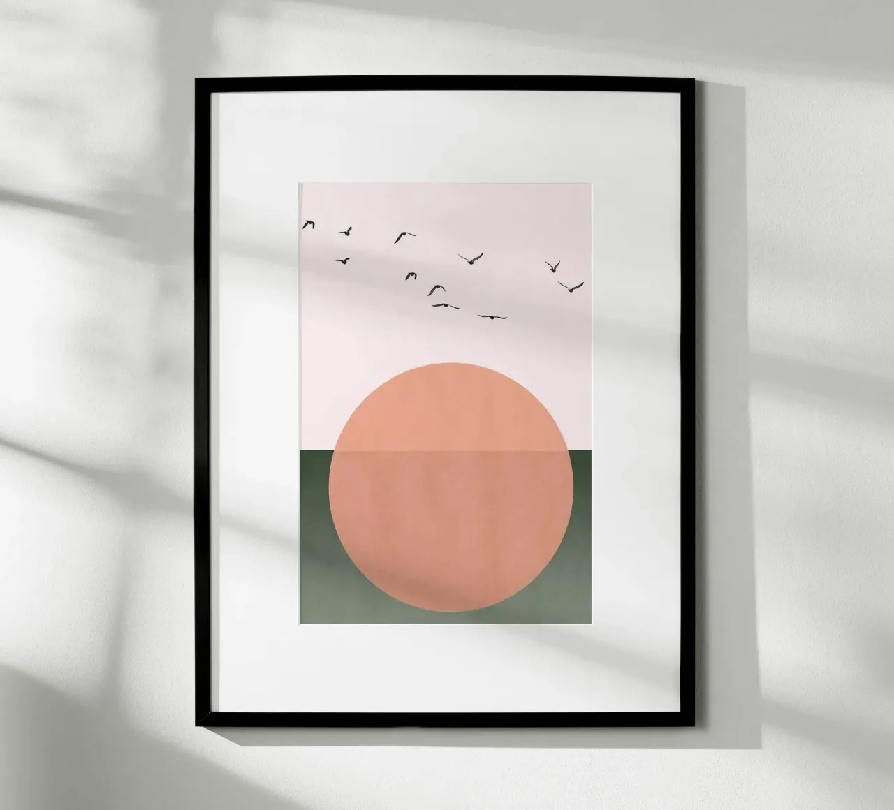 birds with sunset shadow poster da melts