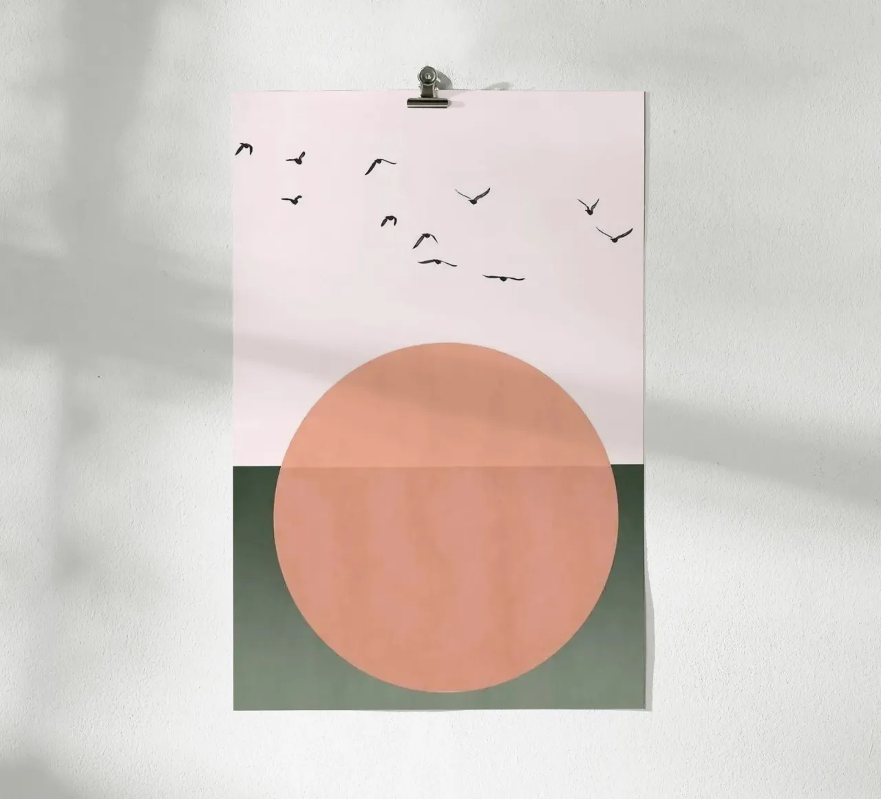 birds with sunset shadow poster da melts
