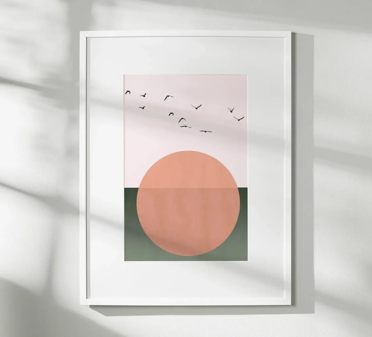 birds with sunset shadow poster da melts