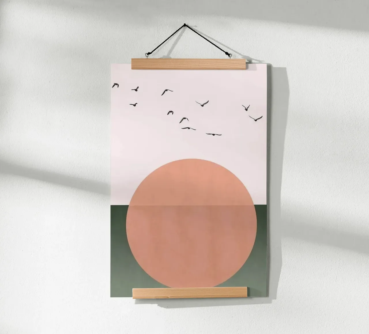 birds with sunset shadow poster da melts