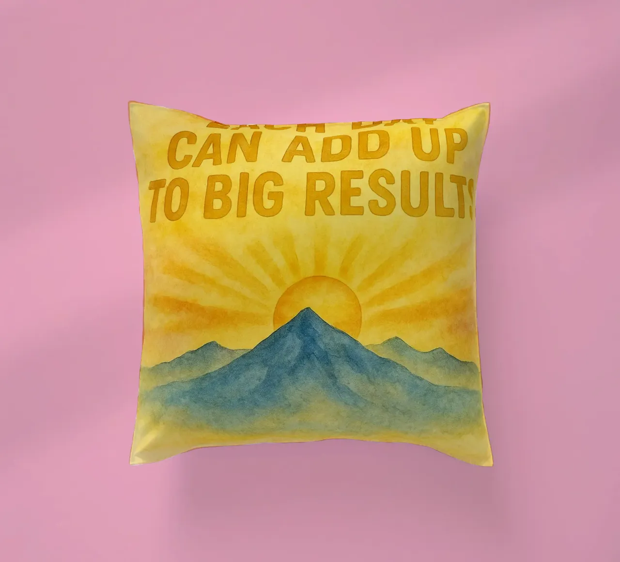 a little progress each day can add up to big result decorative cushion by cepeducks